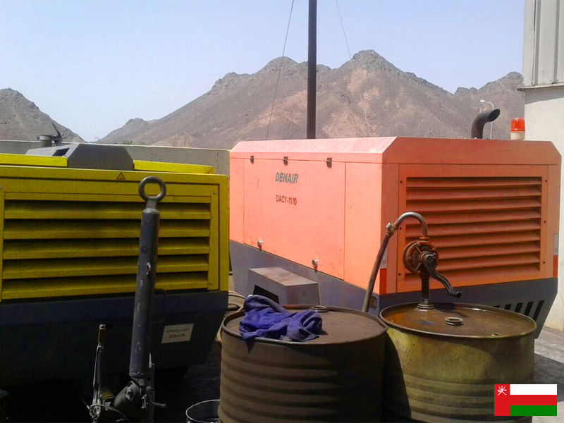 DENAIR Compresseur Mobile pour Sablage en Oman